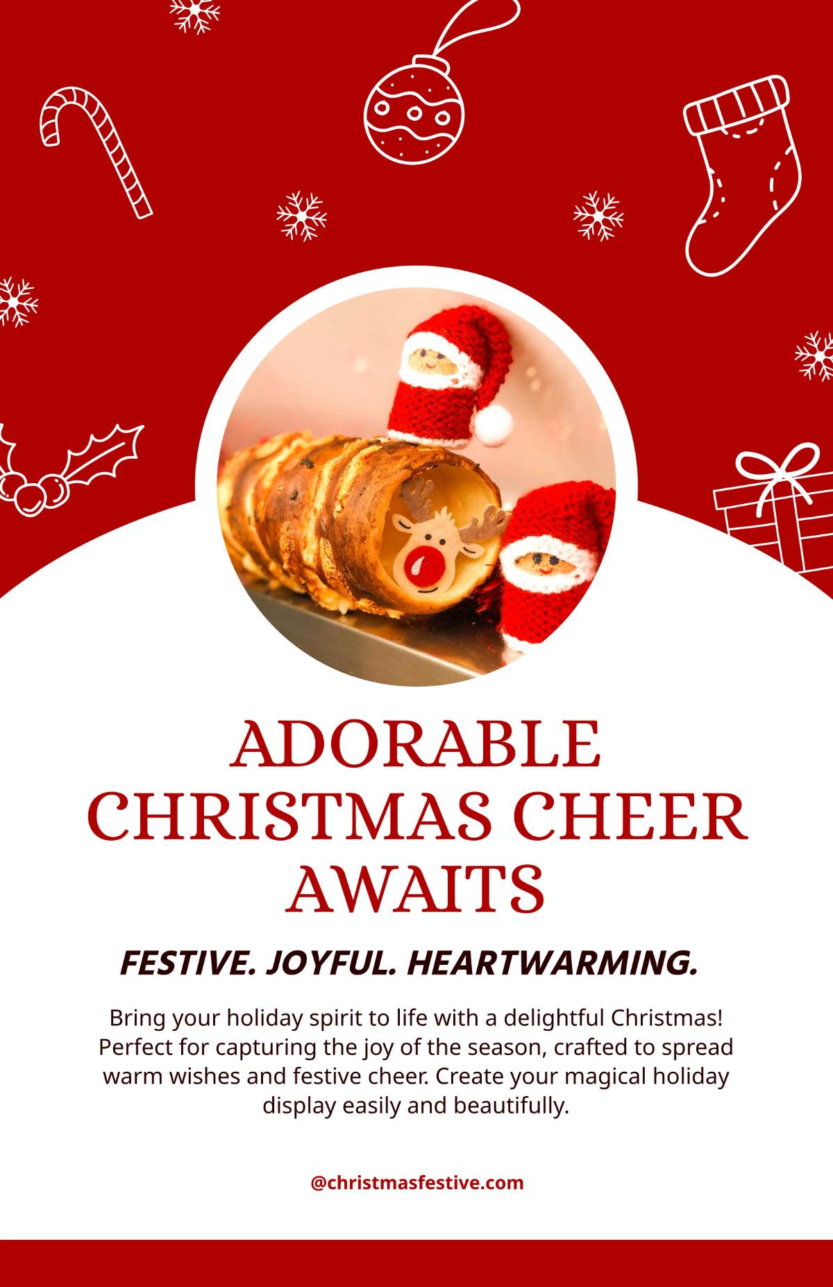 Free Cute Christmas Poster Template to Edit Online