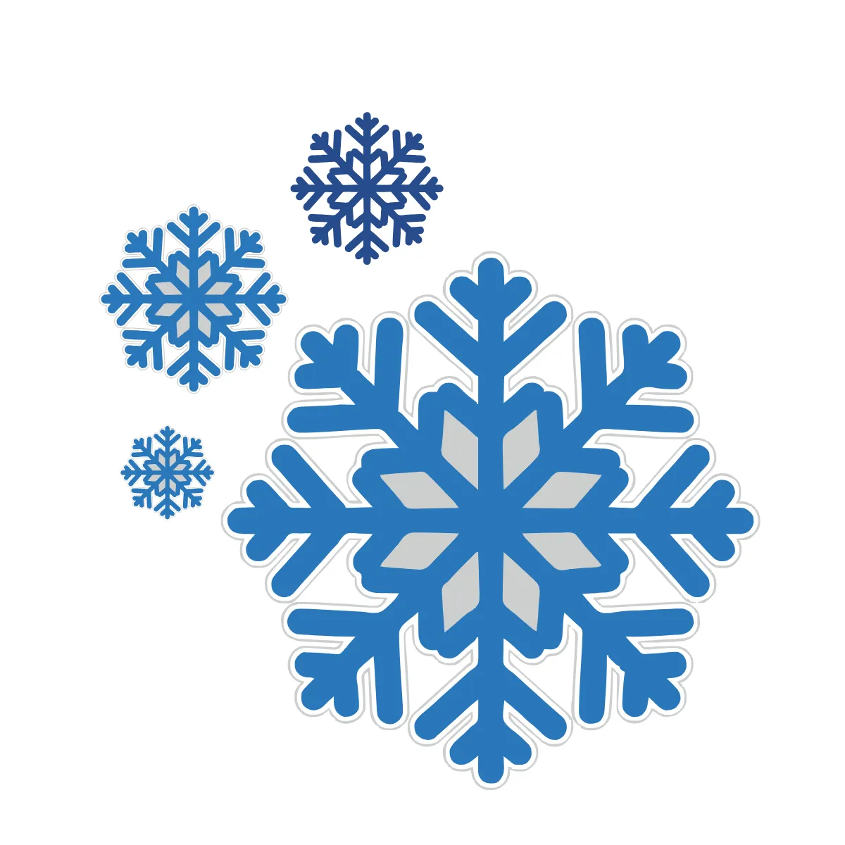 Free Snowflake Silhouette Christmas Clipart Template to Edit Online