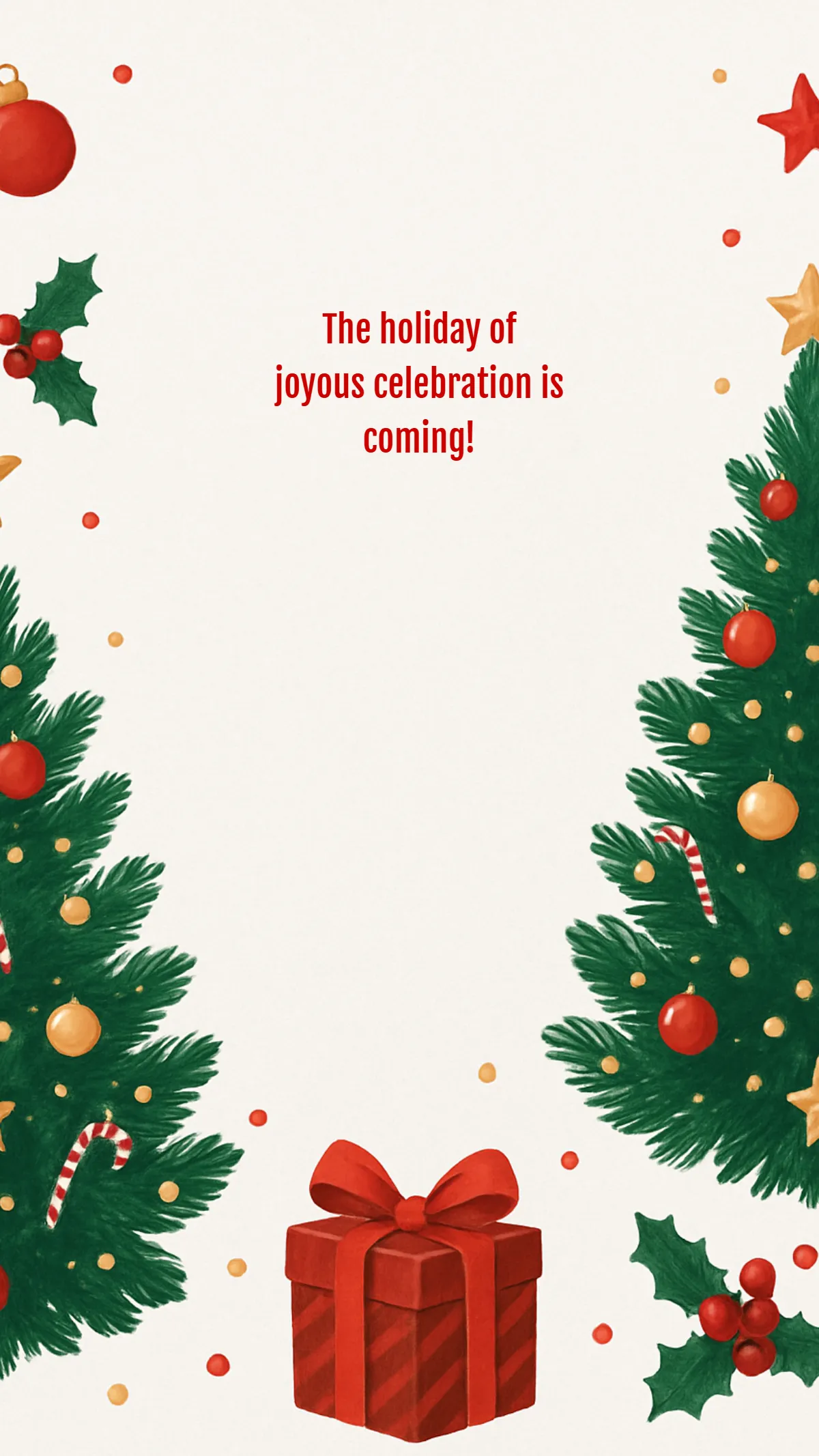 Free Simple Christmas Tree Wallpaper Template to Edit Online