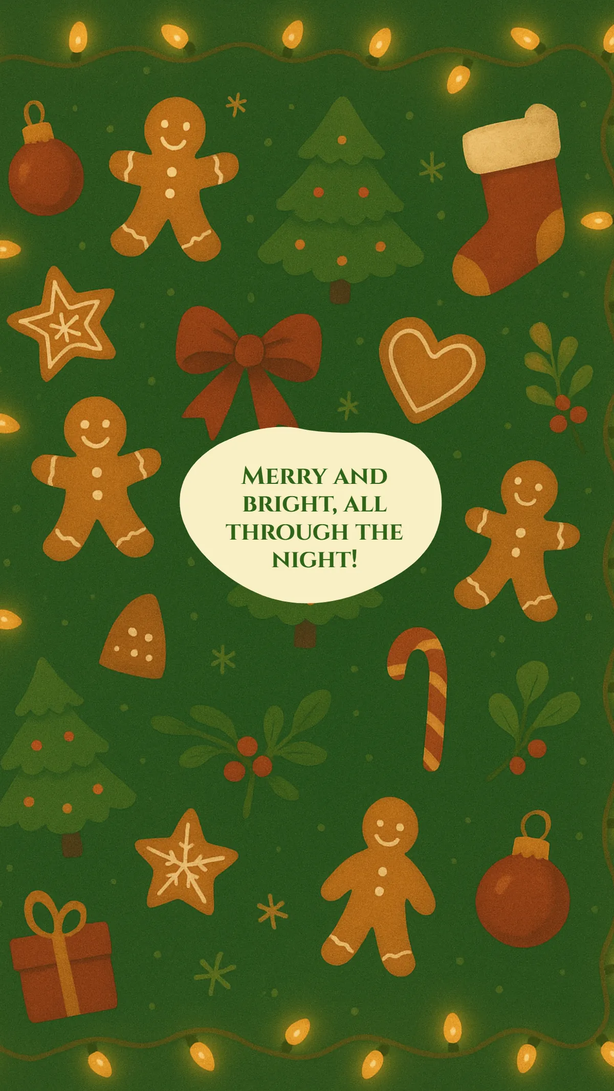 Free Colorful Christmas Lights Wallpaper Template to Edit Online