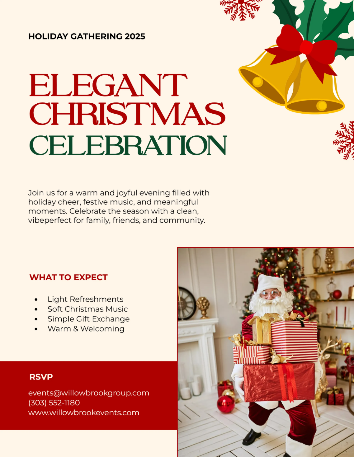 Free Clean Christmas Flyer Template to Edit Online