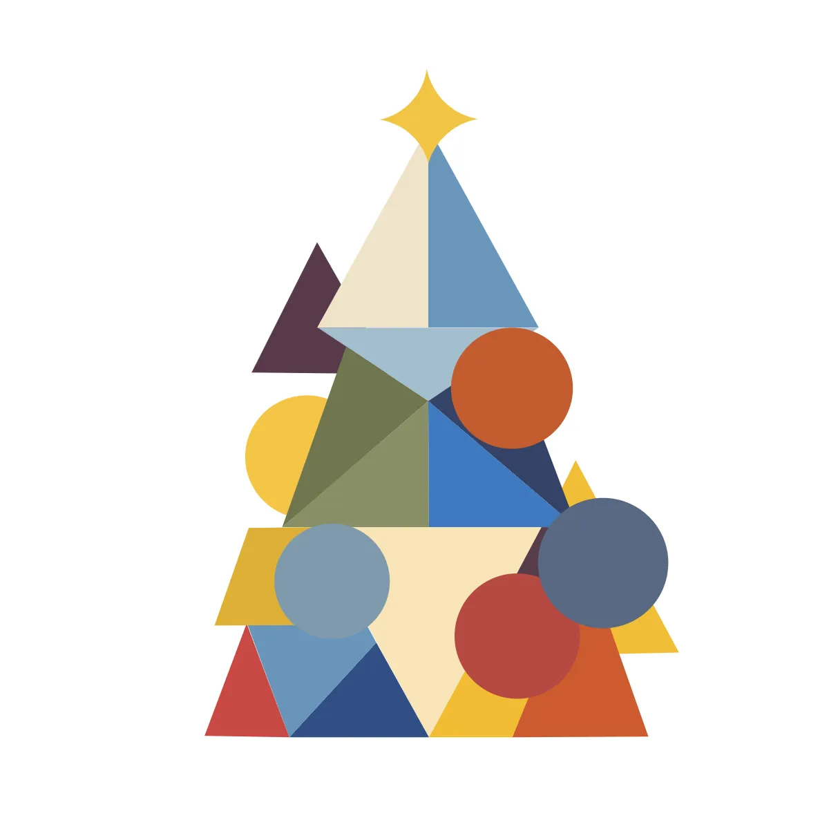 Free Colorful Abstract Christmas Tree Template to Edit Online