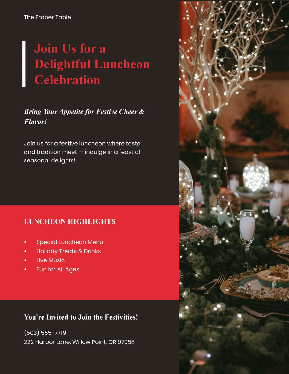 Free Luncheon Christmas Flyer Template to Edit Online Free Luncheon Christmas Flyer Template to Edit Online