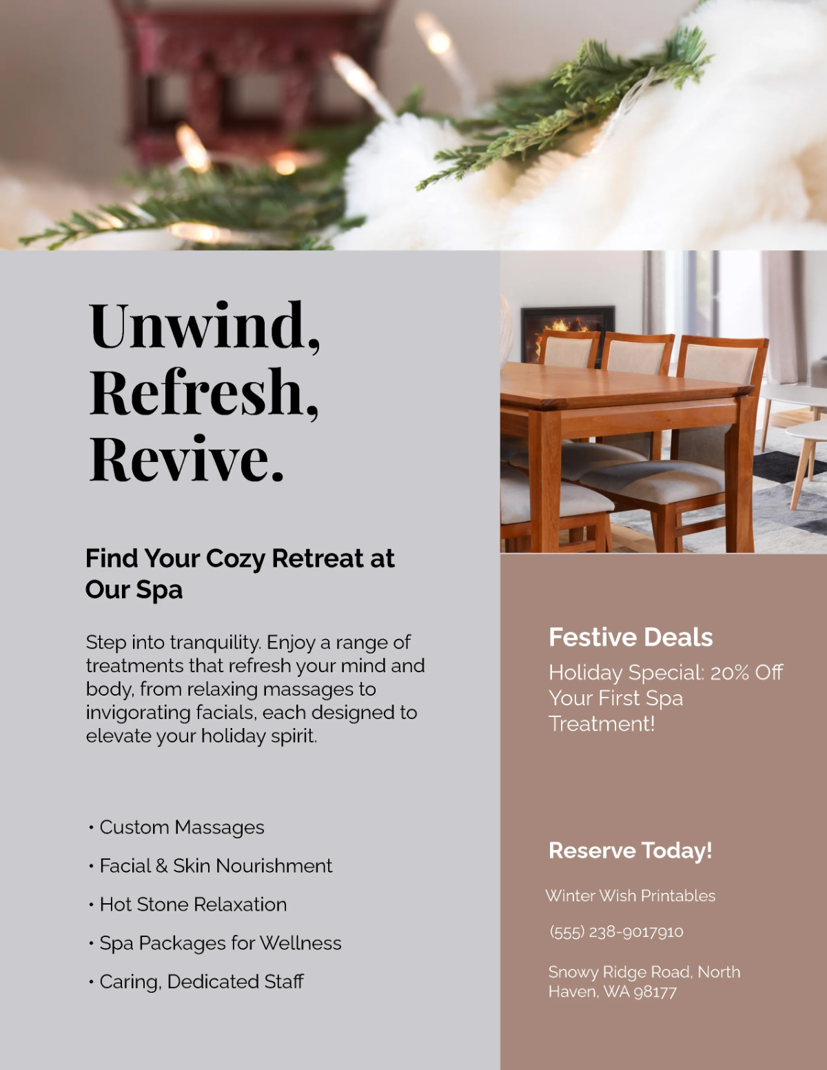 Free Rustic Christmas Flyer Template to Edit Online