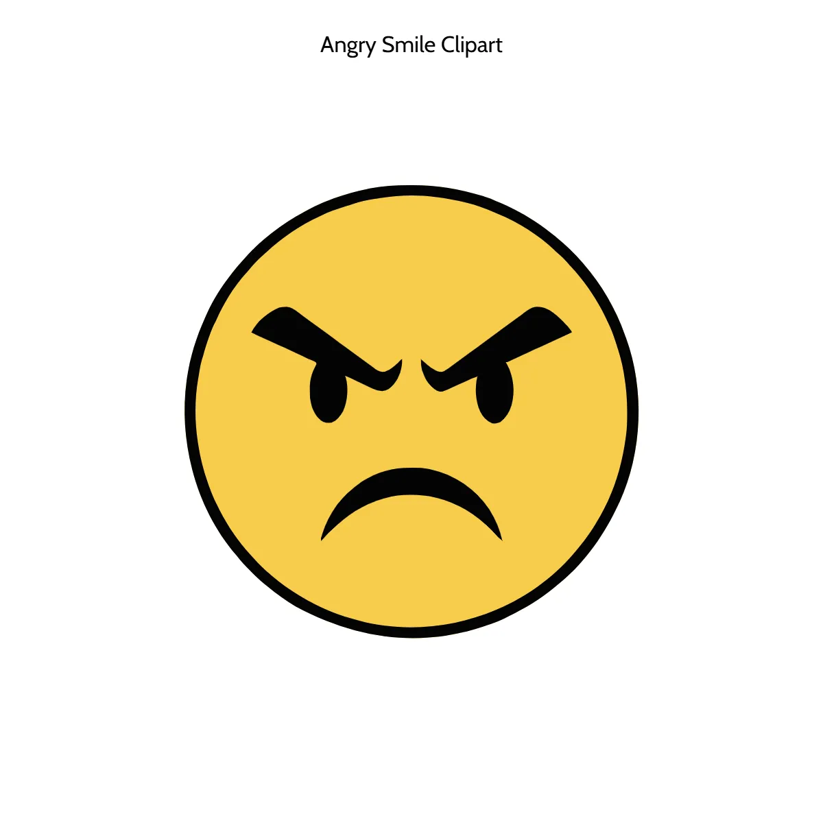Free Angry Smile Vector Clipart (PNG, SVG) to Edit Online