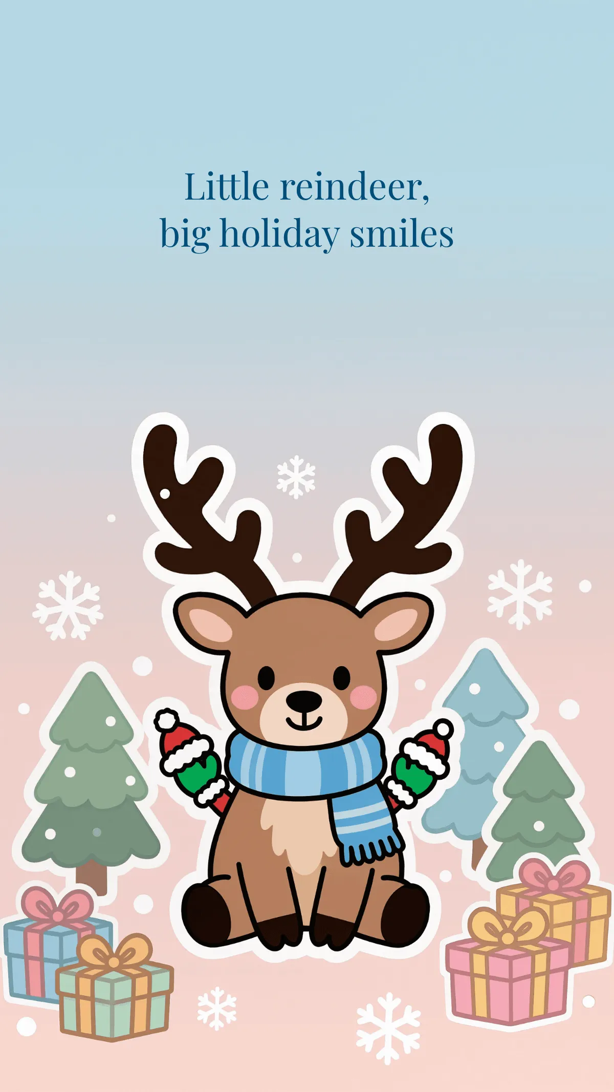 Cute Reindeer Wallpaper Template Cute Reindeer Wallpaper Template