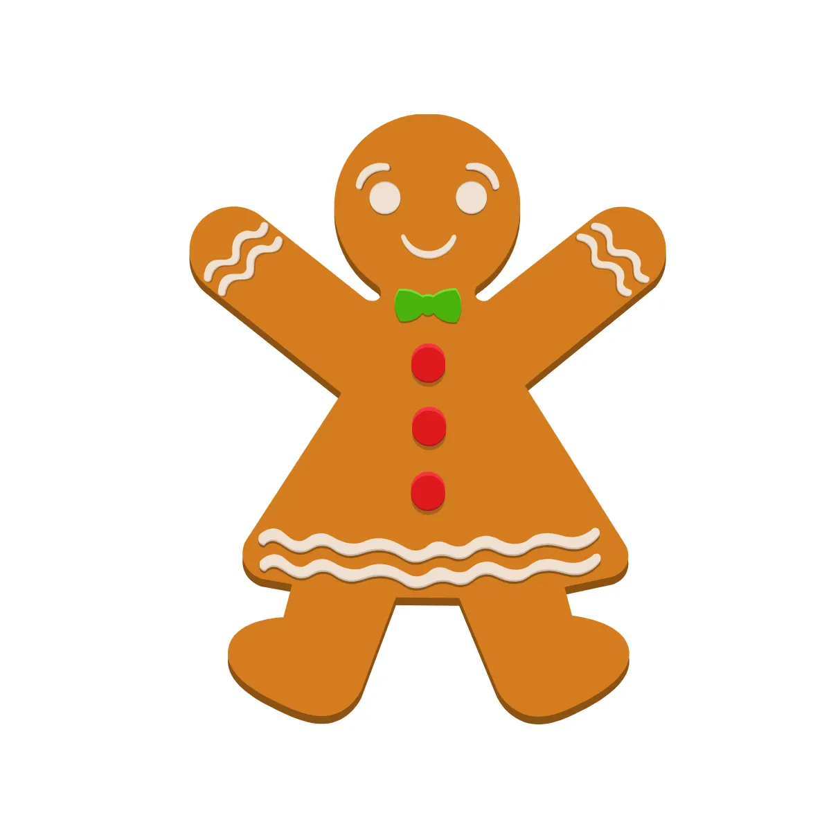 Free Gingerbread Man Shape Christmas Template to Edit Online