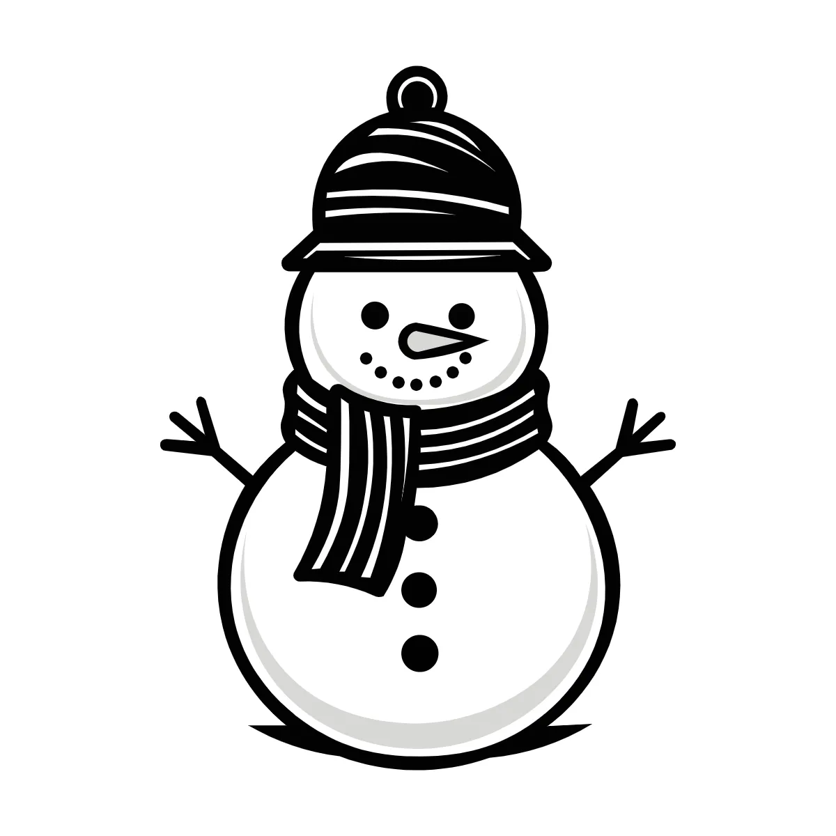 Free Snowman Outline Christmas Template to Edit Online