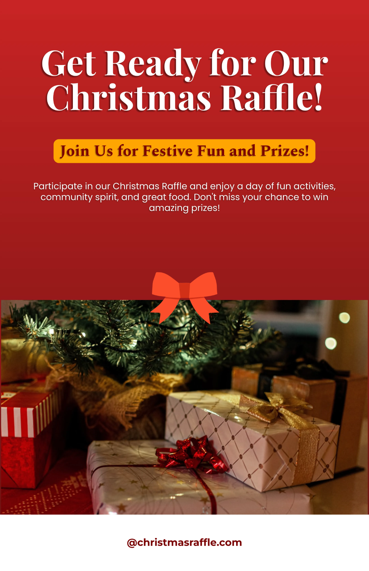 Free Christmas Raffle Poster Template to Edit Online