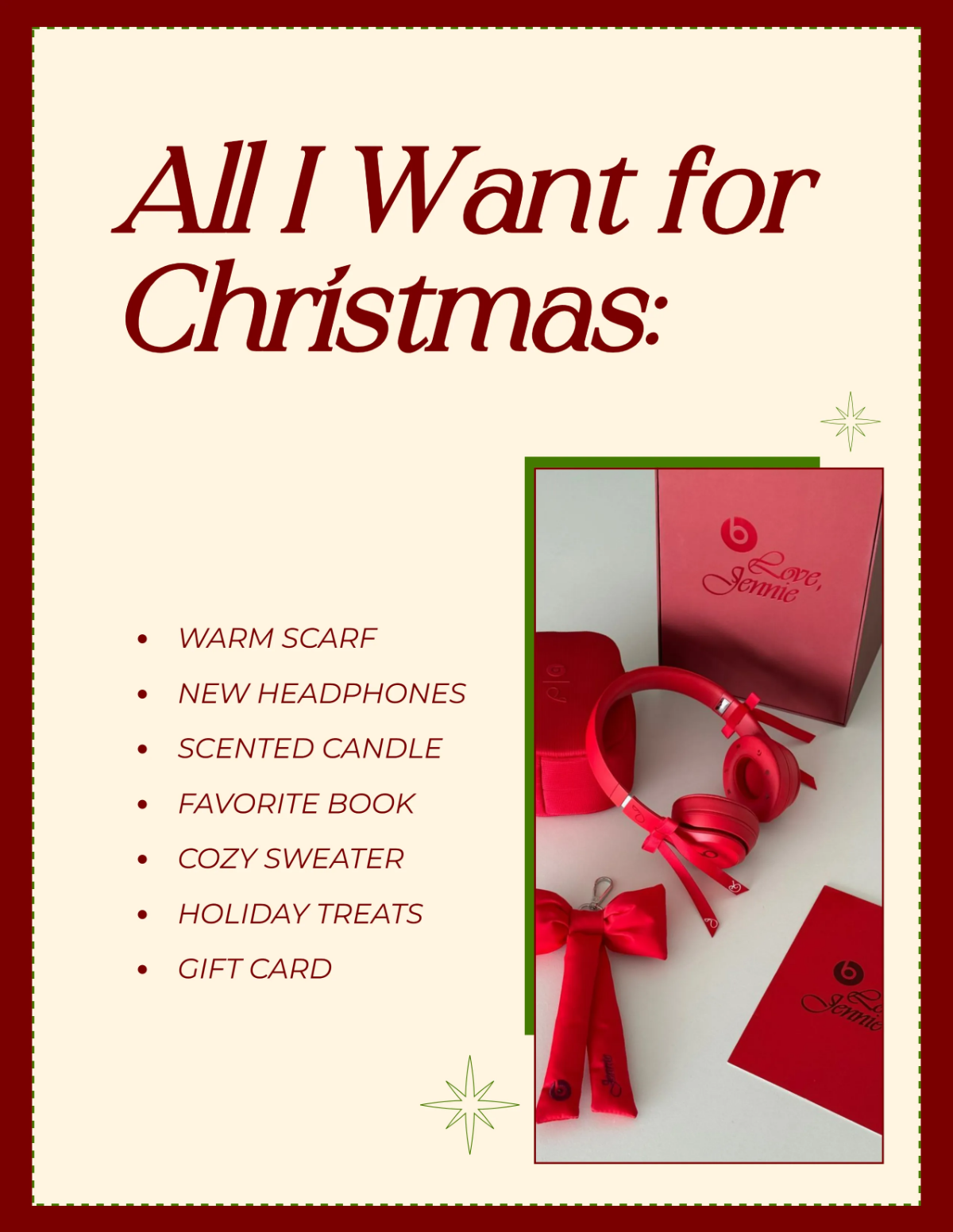 Free Christmas Gift List Template to Edit Online
