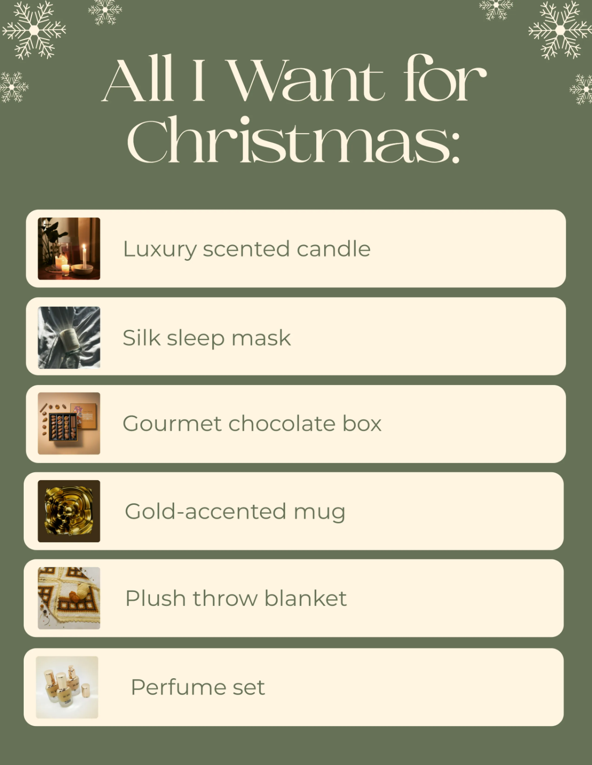 Free Fancy Christmas List Template to Edit Online