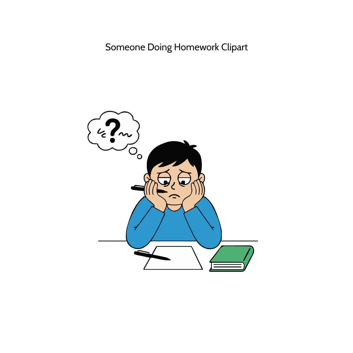 Free Someone Doing Homework Vector Clipart (PNG, SVG) to Edit Online