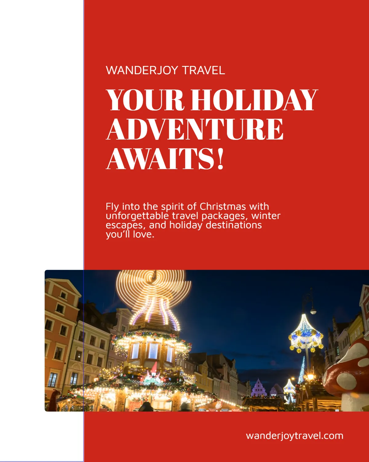 Free Christmas Travel Instagram Post Template to Edit Online