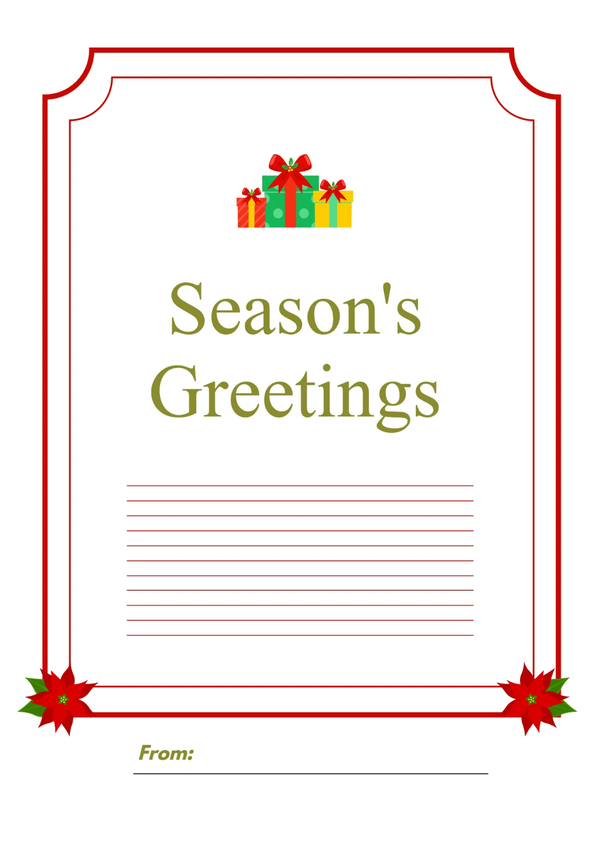 Free Blank Christmas Wishes Border Template to Edit Online