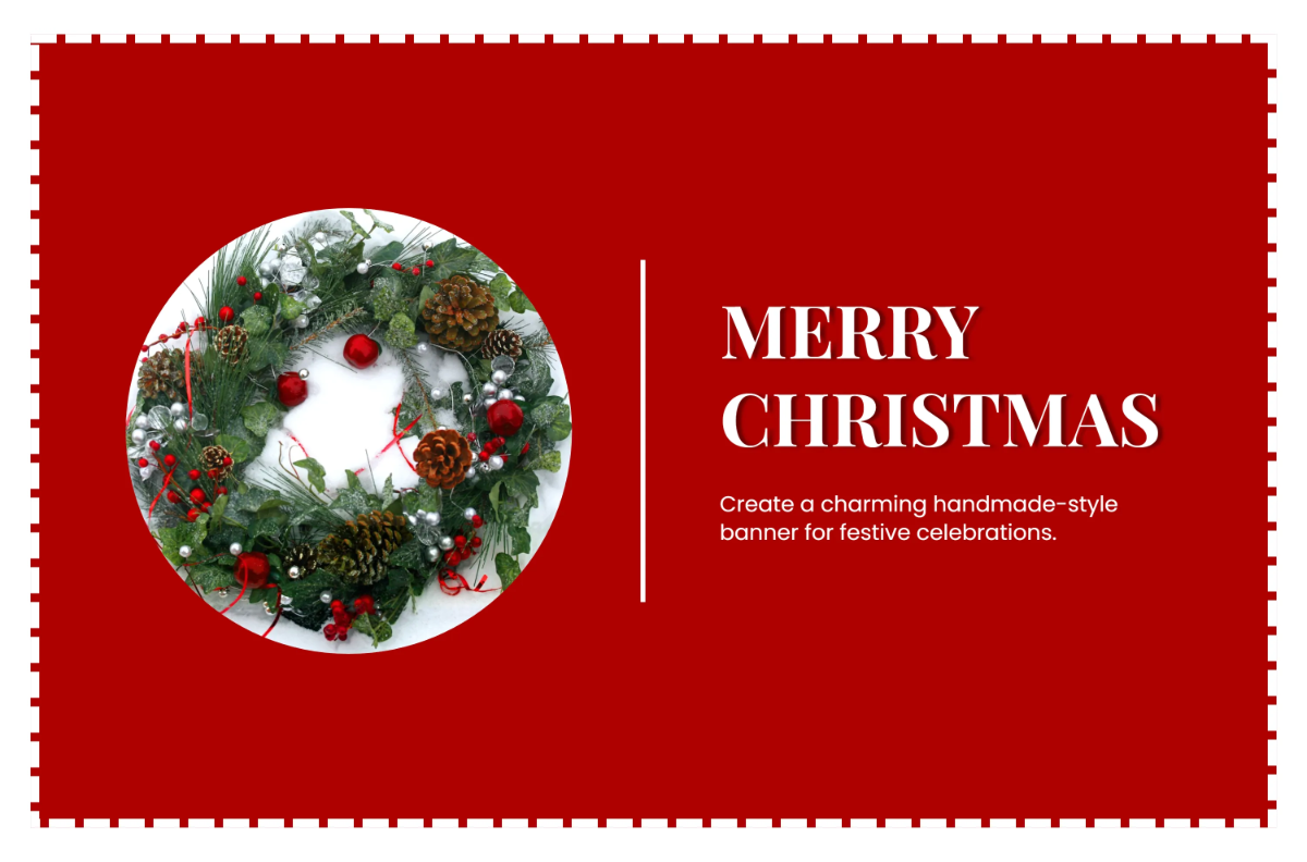 Free DIY Christmas Banner Template to Edit Online