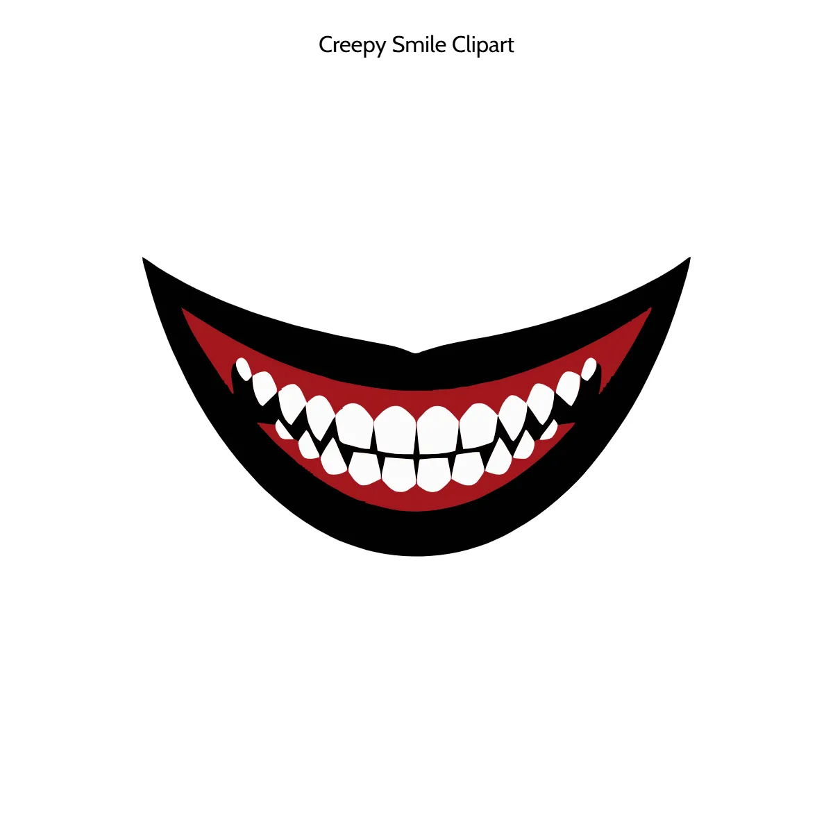 Free Creepy Smile Vector Clipart (PNG, SVG) to Edit Online