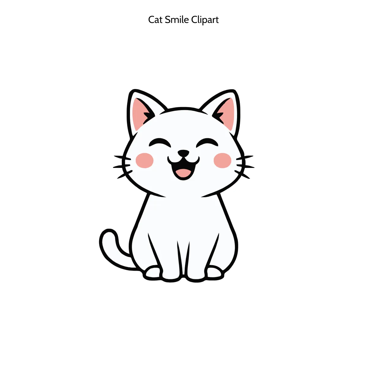 Free Cat Smile Vector Clipart (PNG, SVG) to Edit Online