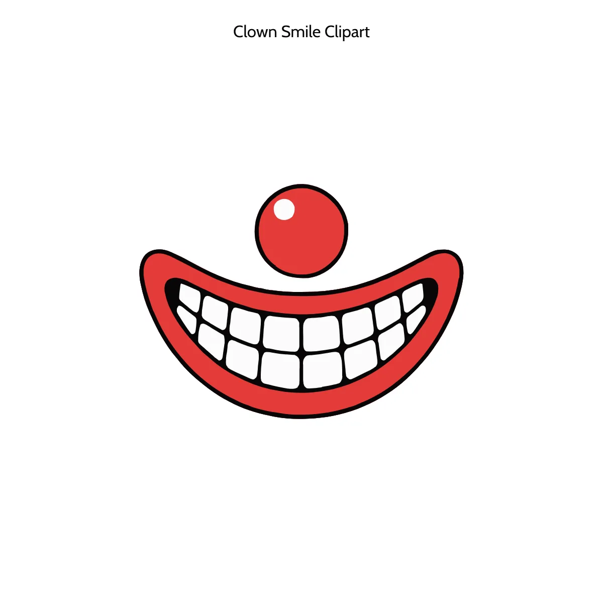 Free Clown Smile Vector Clipart (PNG, SVG) to Edit Online