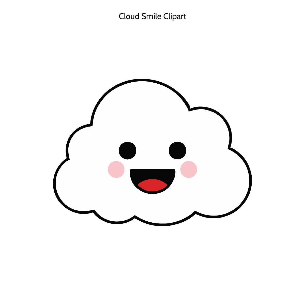 Free Cloud Smile Vector Clipart (PNG, SVG) to Edit Online
