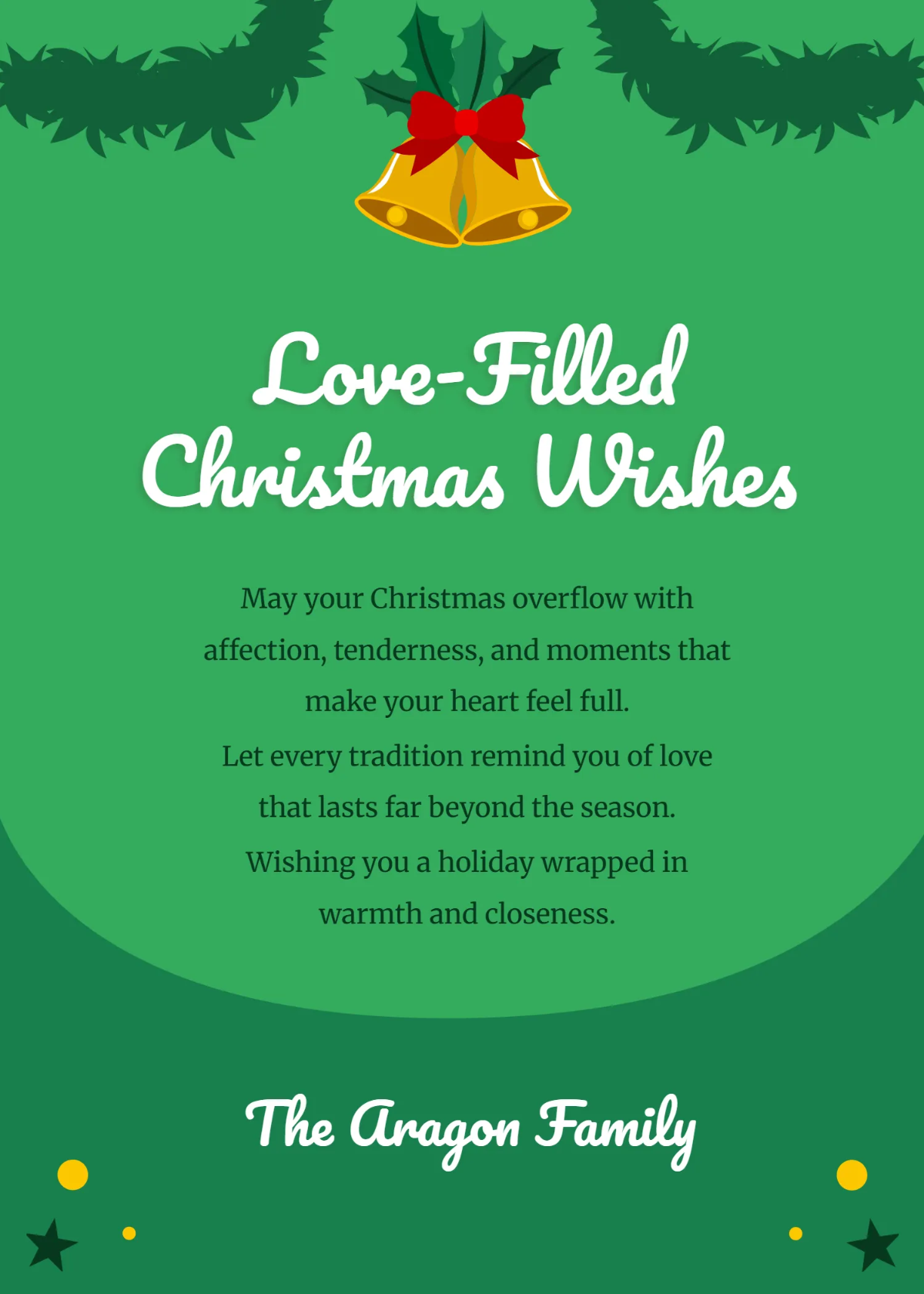 Free Christmas Love Wishes Template to Edit Online