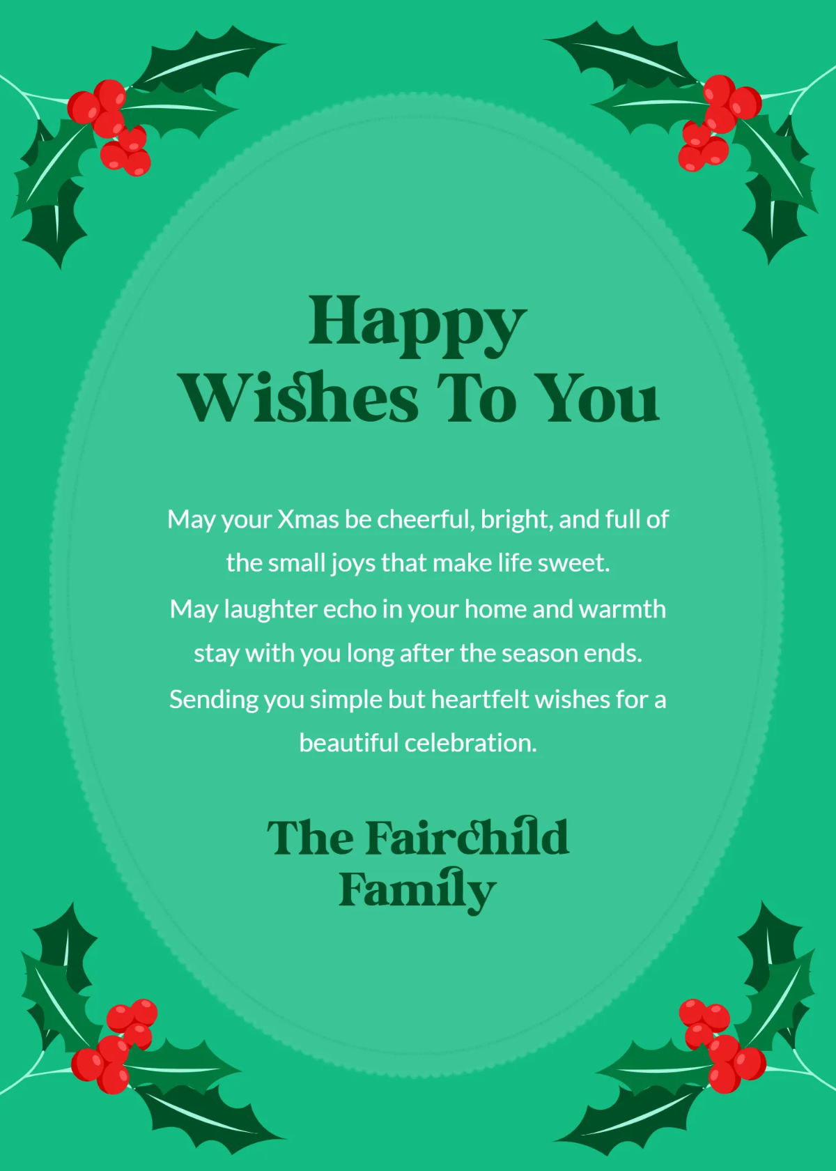 Free Xmas Wishes Template to Edit Online