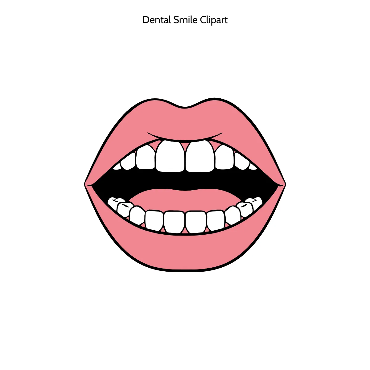 Free Dental Smile Vector Clipart (PNG, SVG) to Edit Online