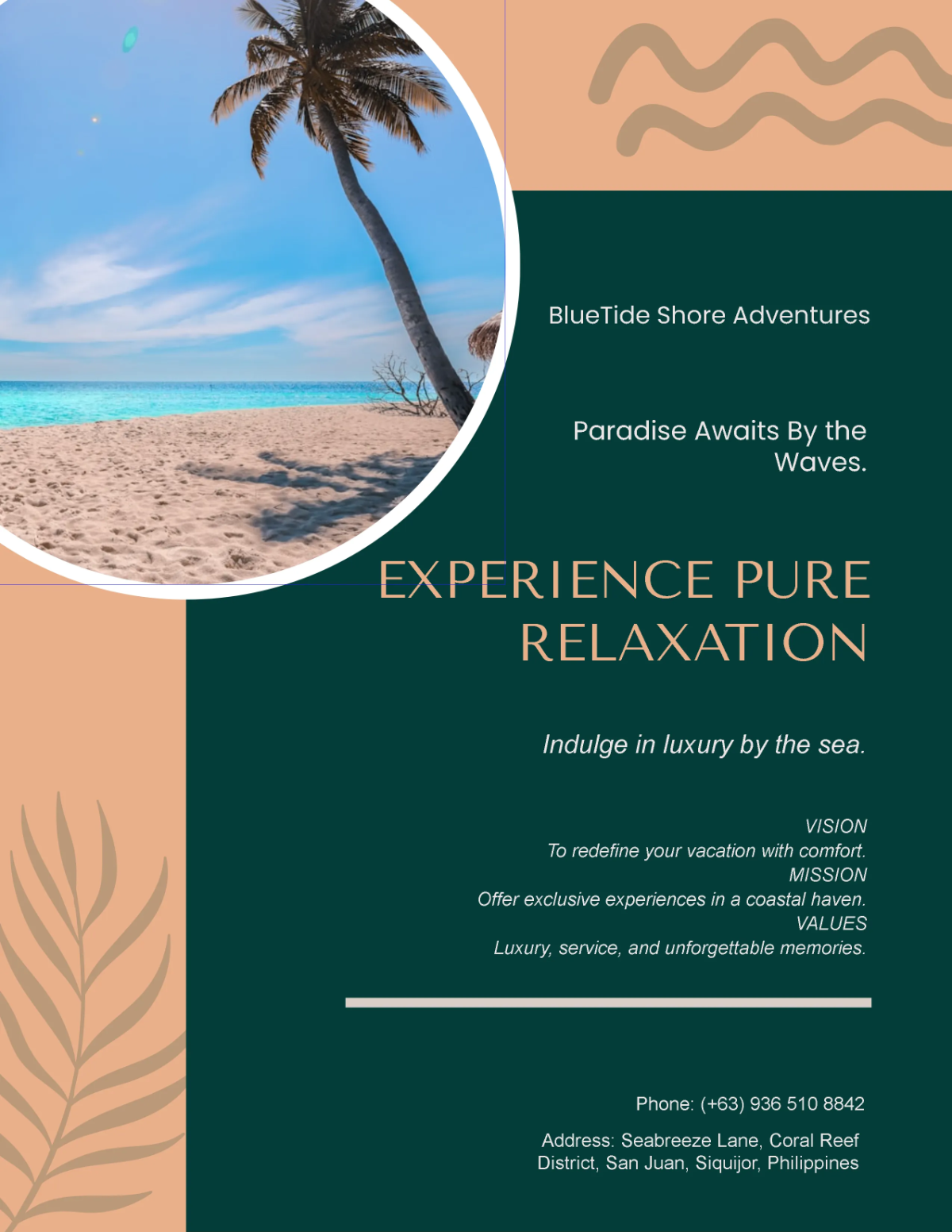 Free Luxury Resort Beach Flyer Template to Edit Online