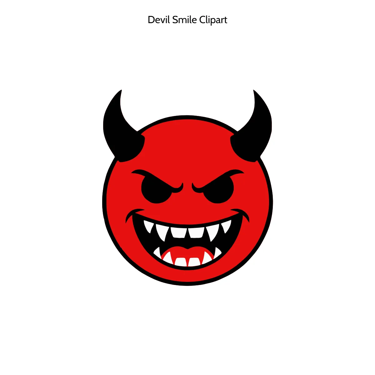 Free Devil Smile Emoji Vector Clipart (PNG, SVG) to Edit Online