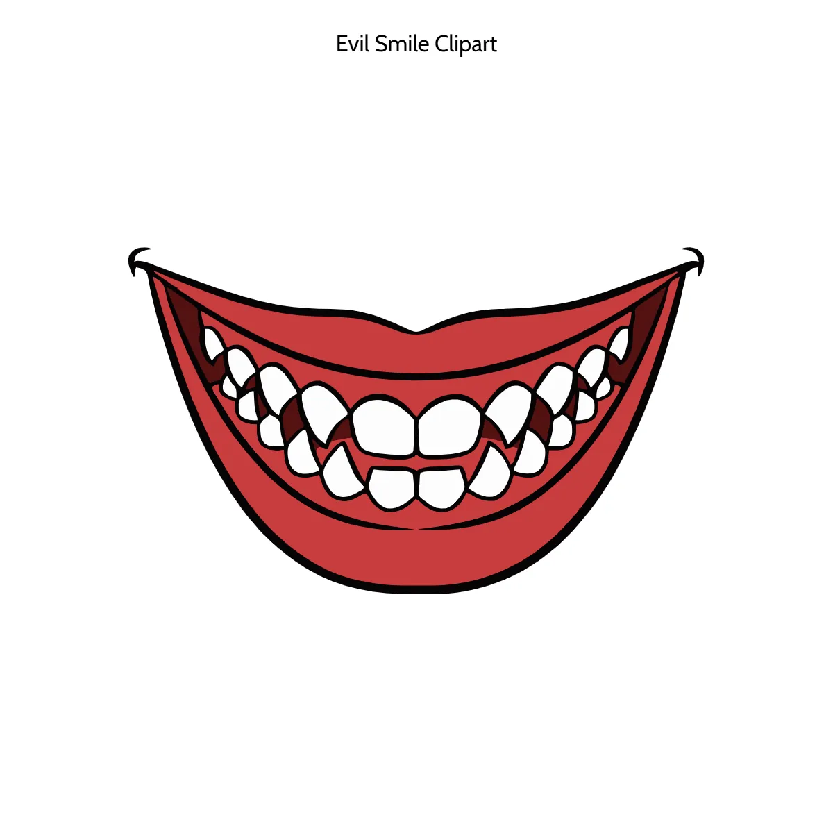 Free Evil Smile Vector Clipart (PNG, SVG) to Edit Online
