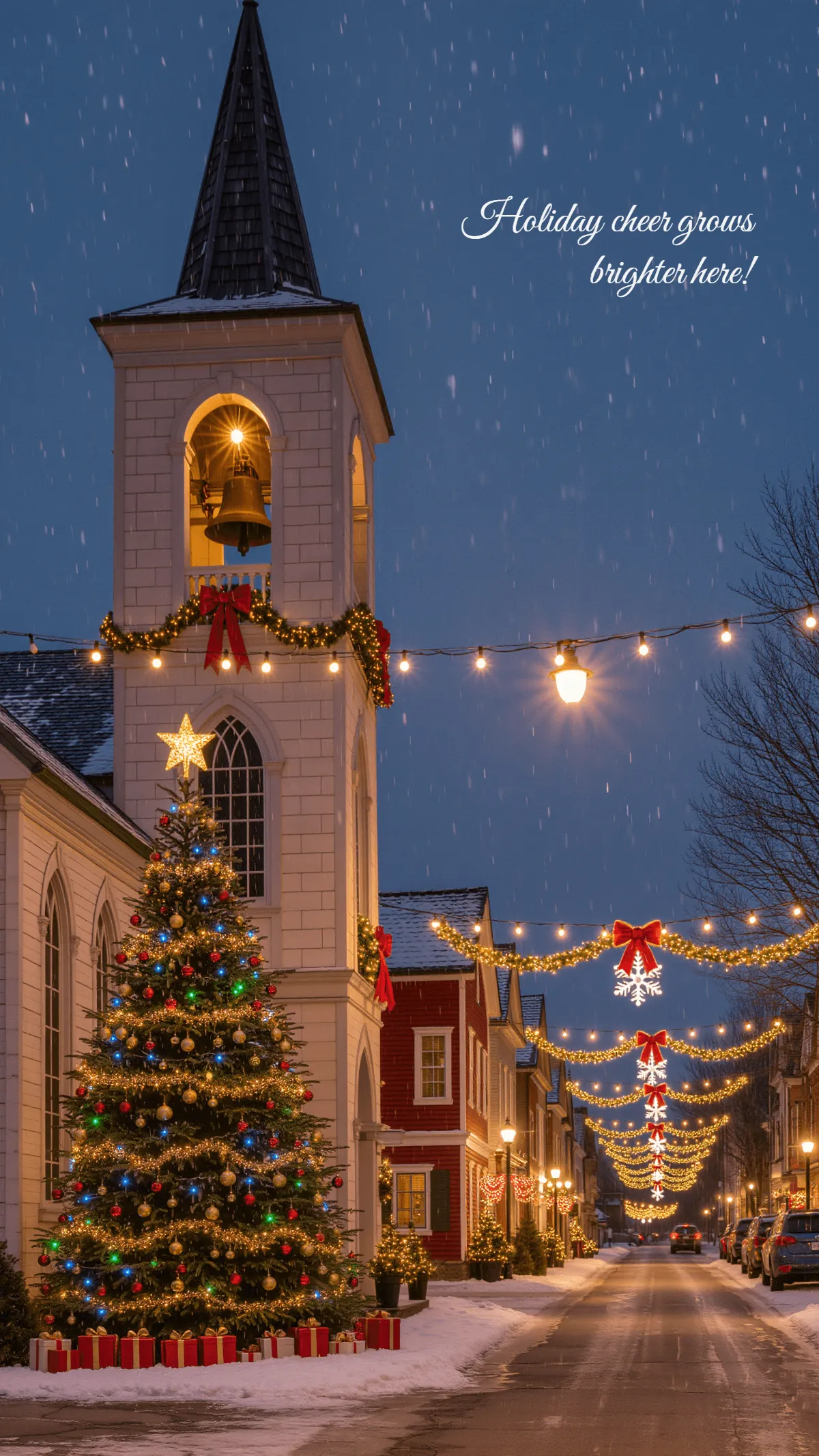 Free Cute Holiday Bell Wallpaper Template to Edit Online