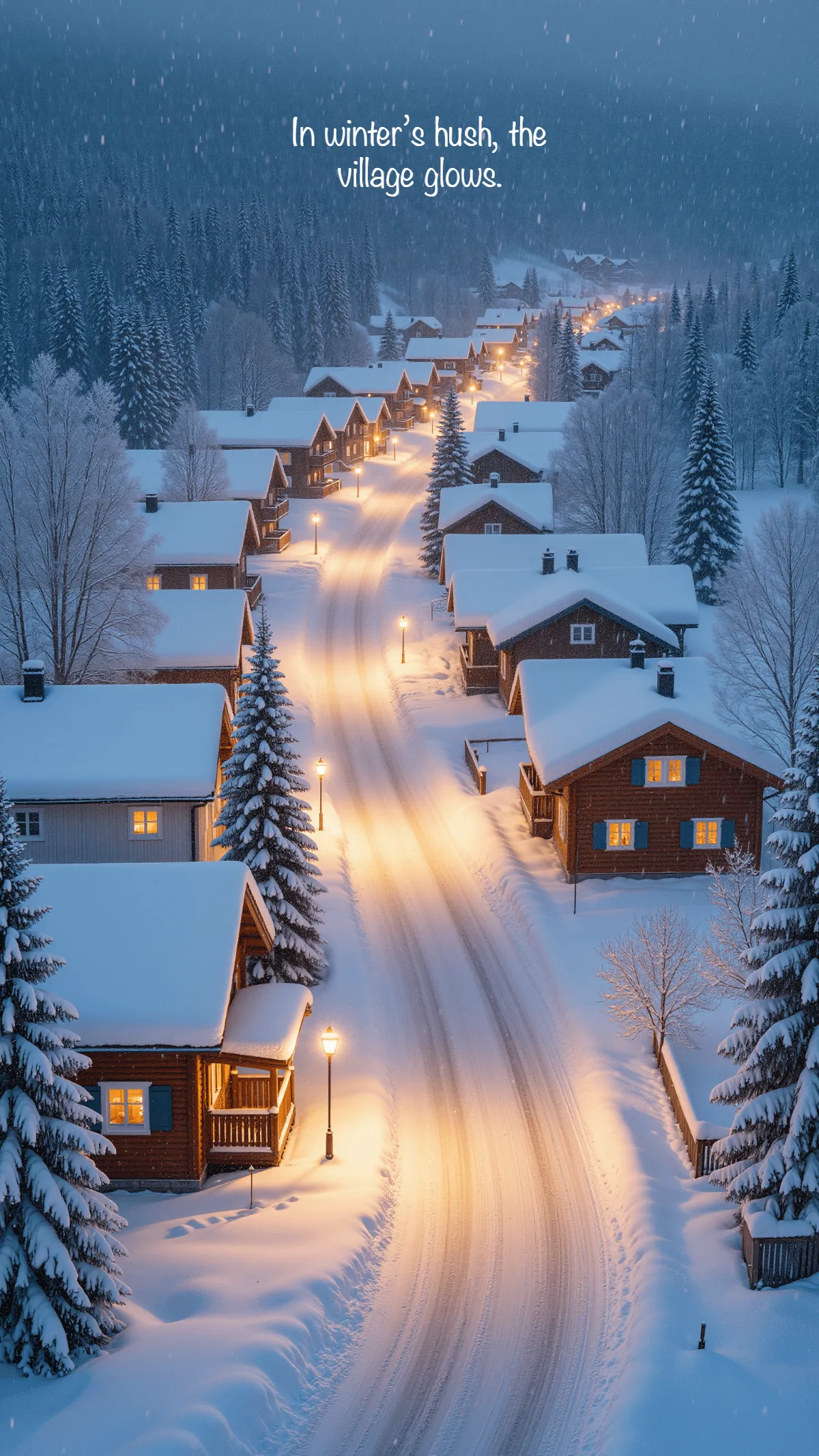 Free Simple Winter Night Wallpaper Template to Edit Online