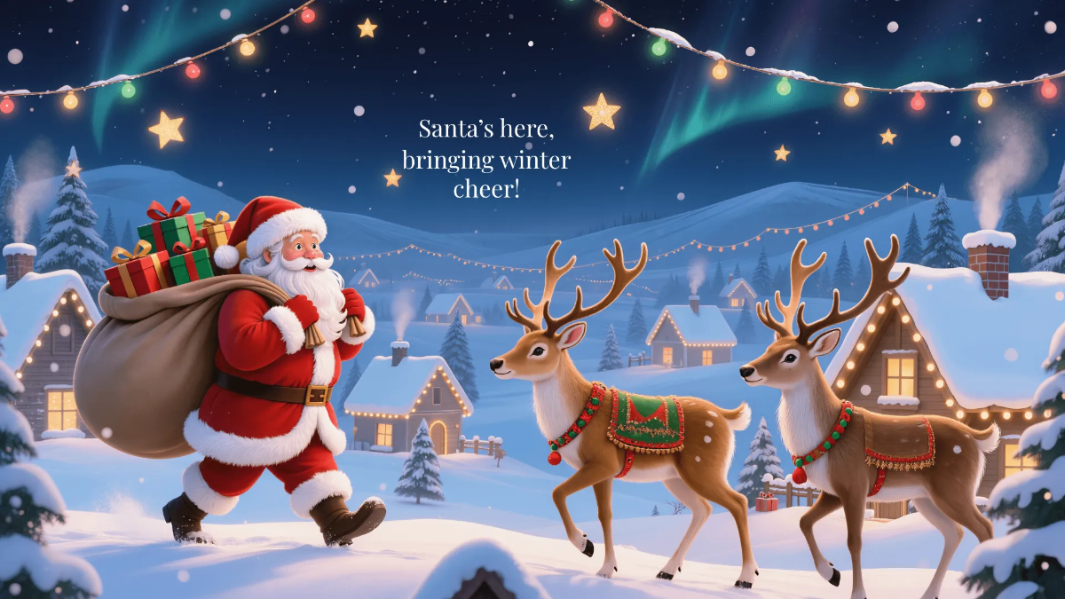 Santa Christmas Background Template Santa Christmas Background Template