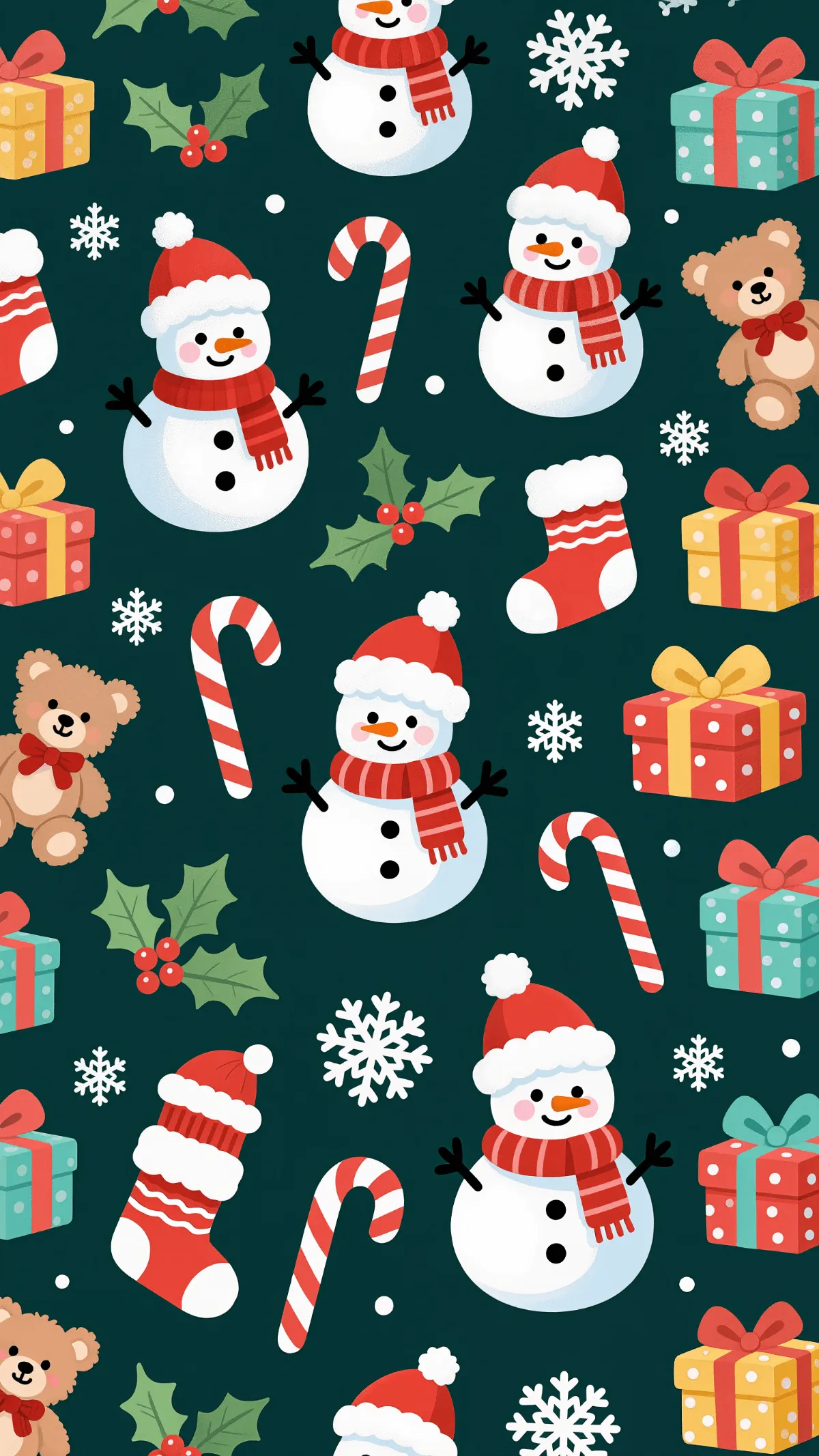 Christmas Pattern Mobile Wallpaper Template Christmas Pattern Mobile Wallpaper Template