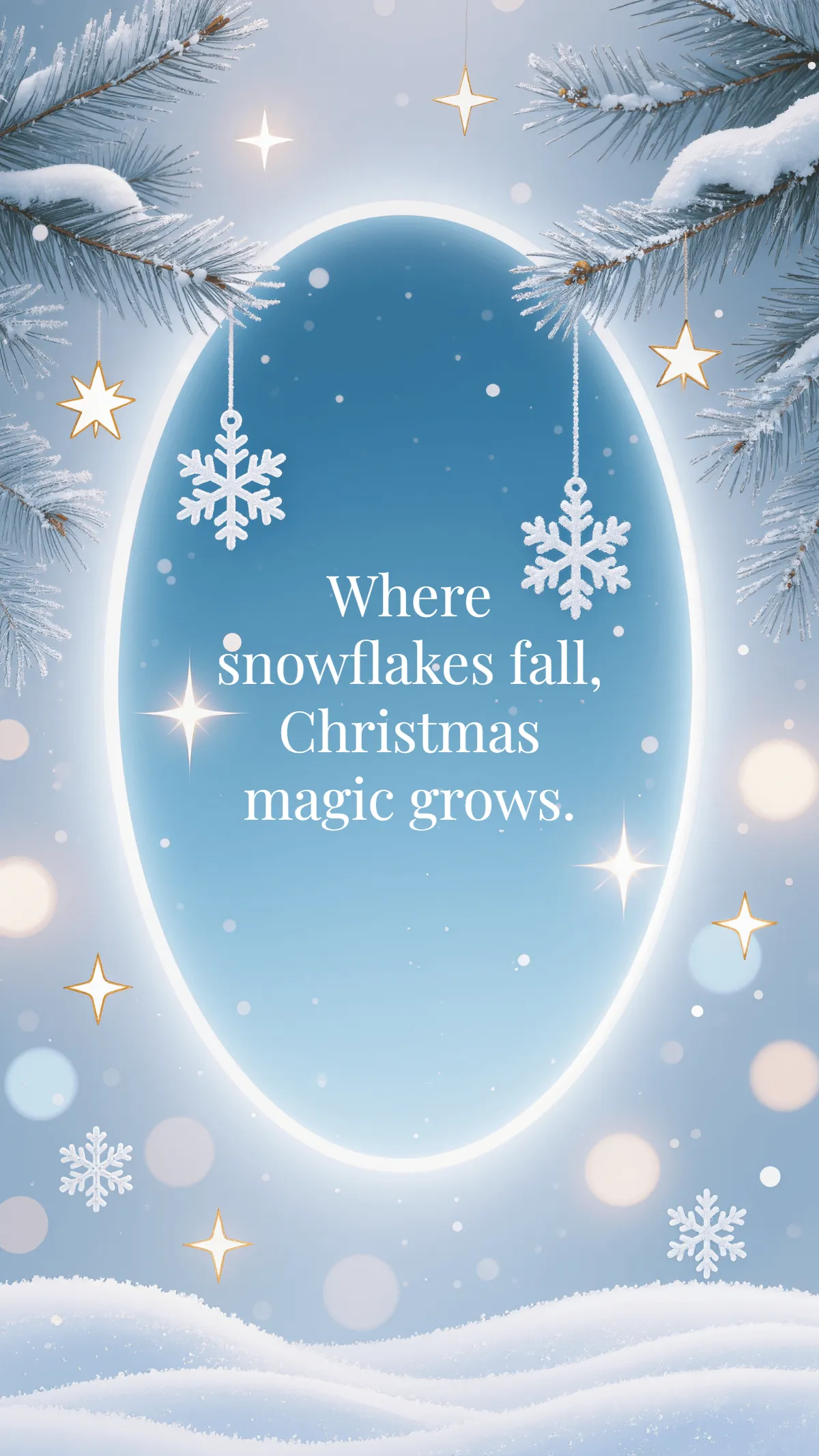 Christmas Snowflake Mobile Wallpaper Template Christmas Snowflake Mobile Wallpaper Template