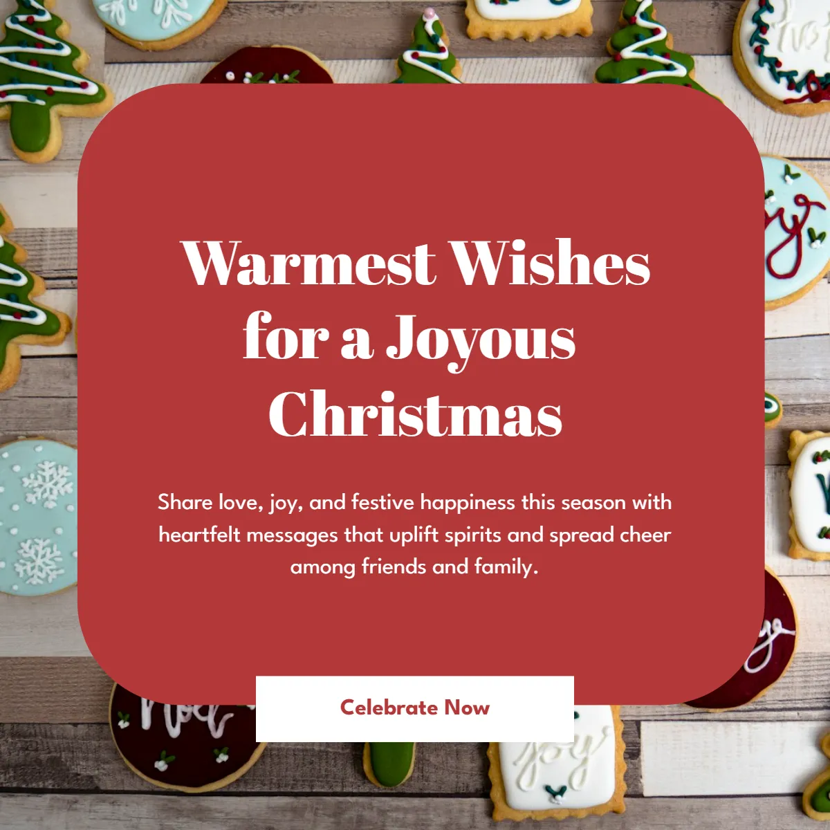 Free Wishes Christmas Facebook Post Template to Edit Online