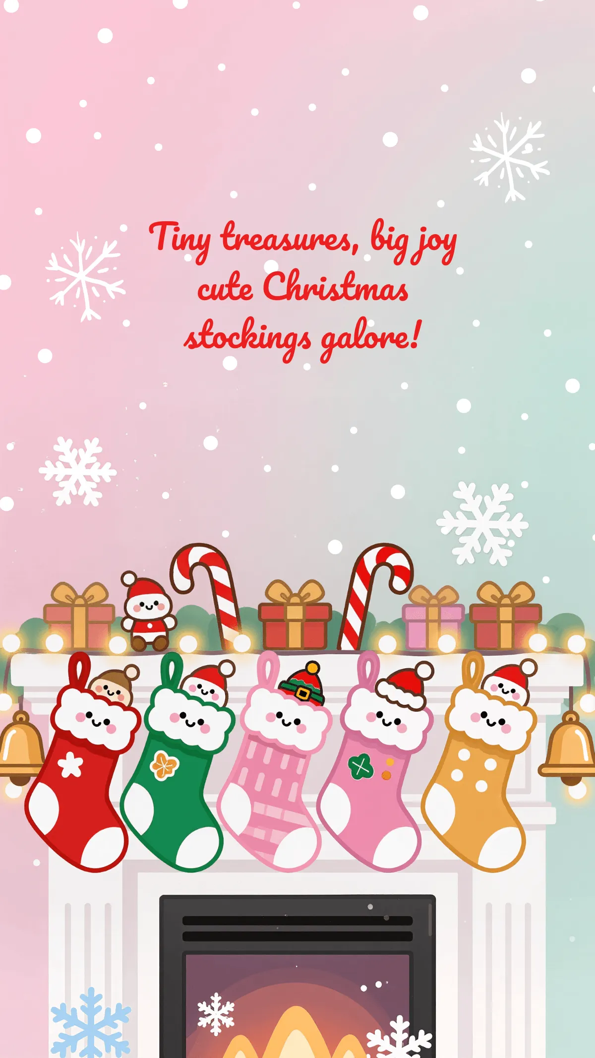Free Cute Christmas Stocking Wallpaper Template to Edit Online