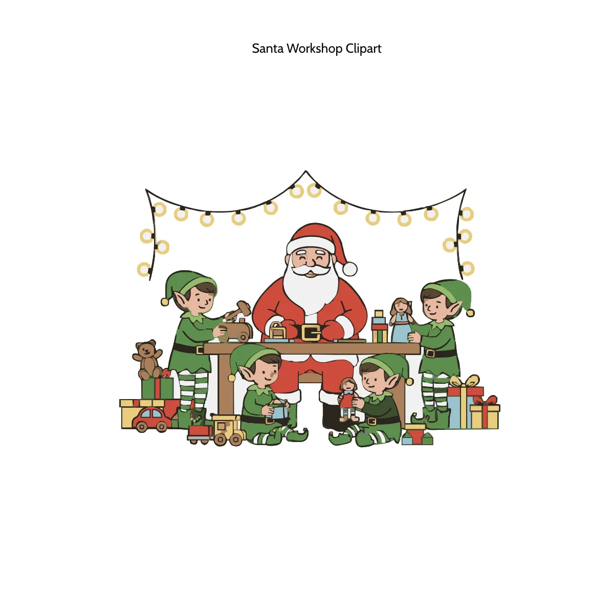 Santa Workshop Clipart