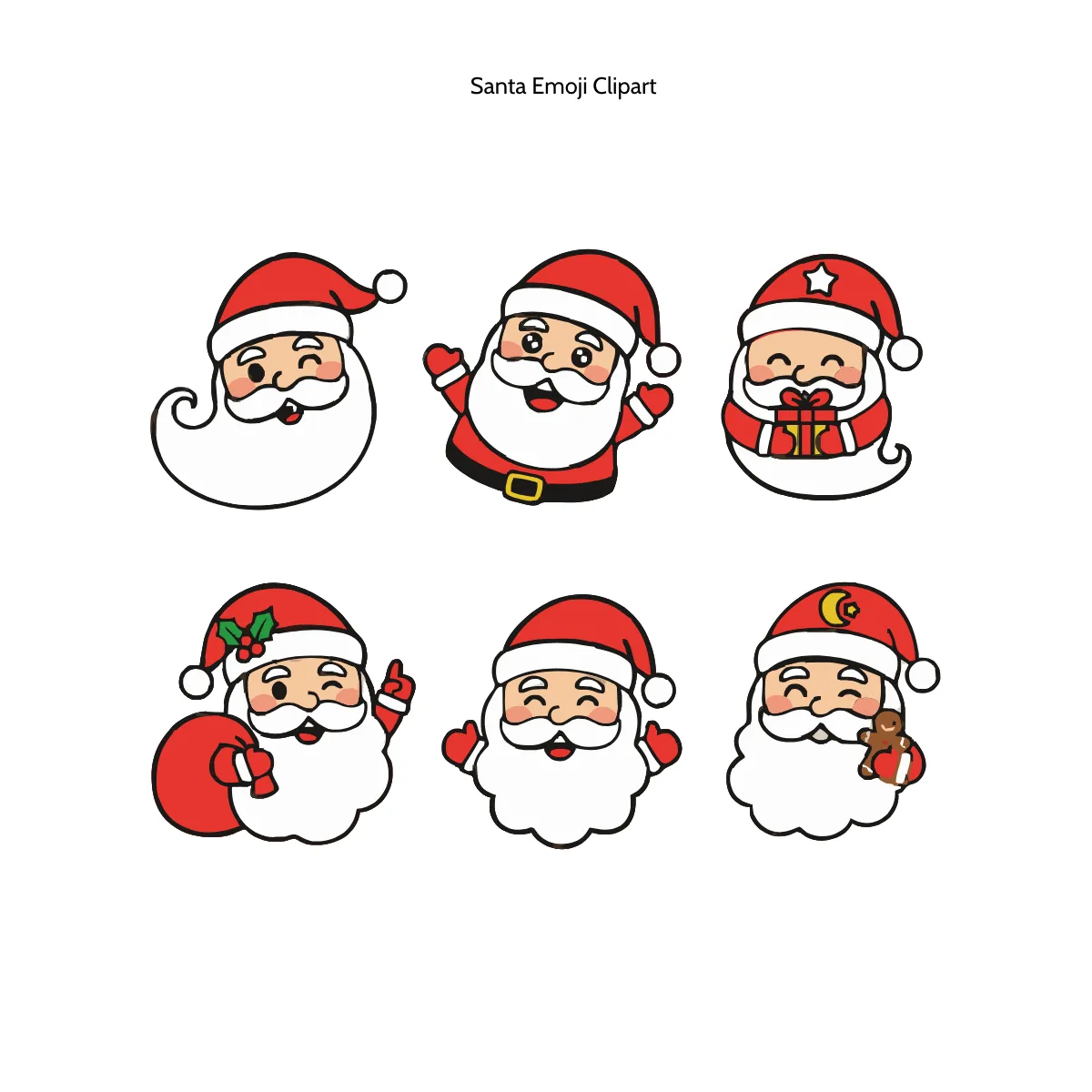 Santa Emoji Clipart