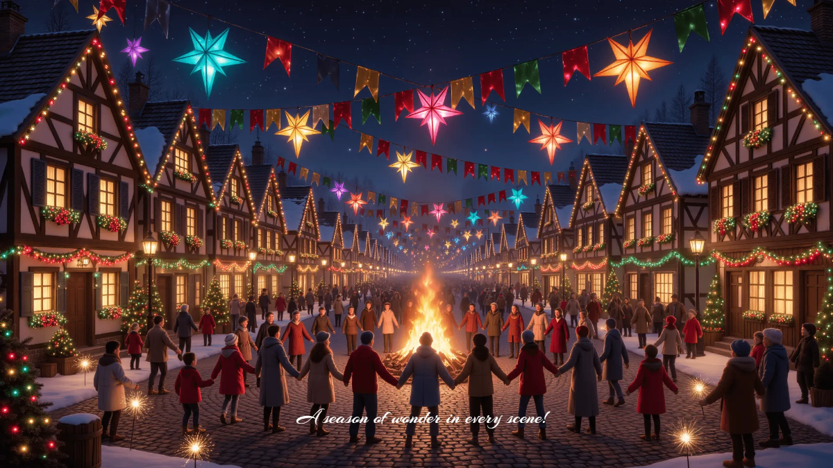 Free Festive Holiday Scene Background Template to Edit Online