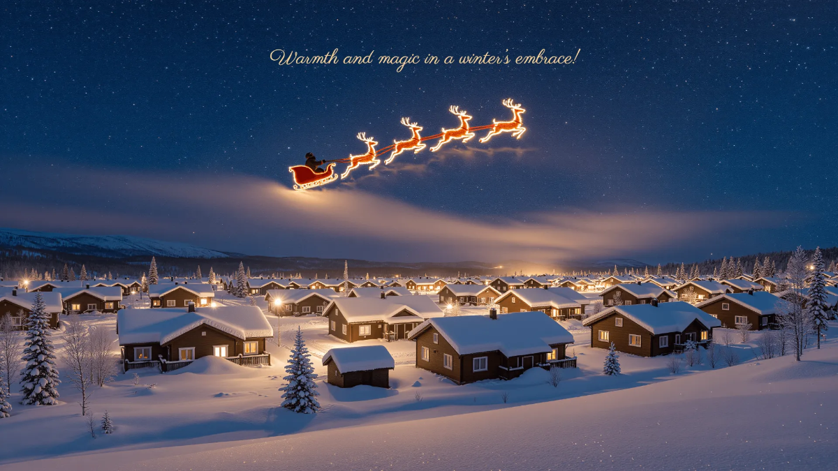 Free Cozy Winter Wonderland Background Template to Edit Online