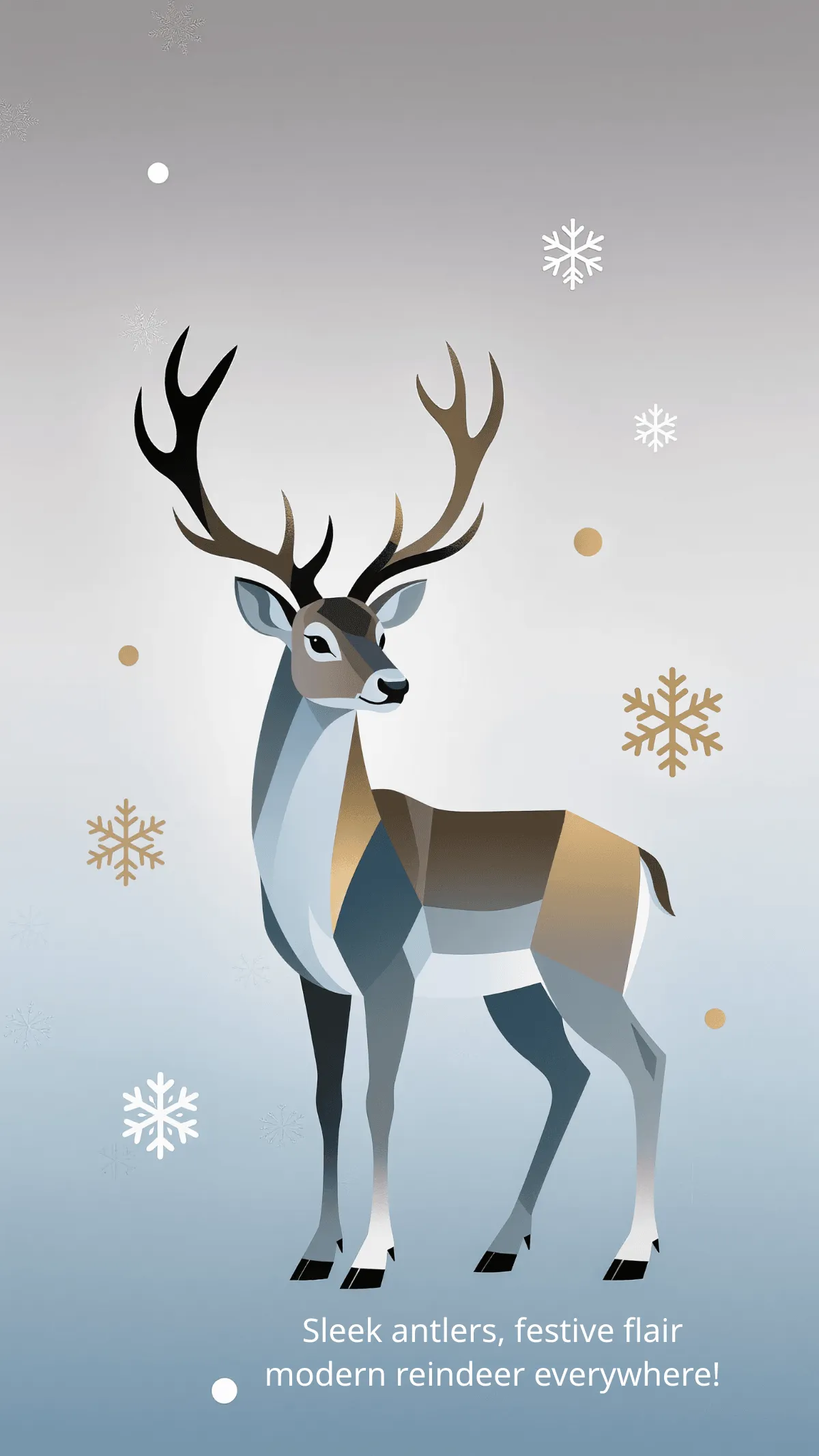 Free Modern Reindeer Wallpaper Template to Edit Online