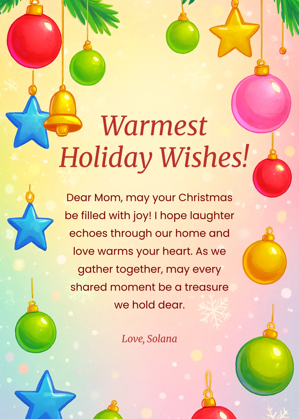 Free Mom's Christmas Wishes Template to Edit Online Free Mom's Christmas Wishes Template to Edit Online