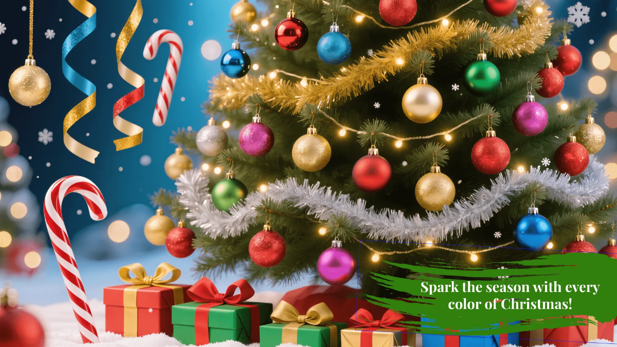 Colorful Christmas Background Template