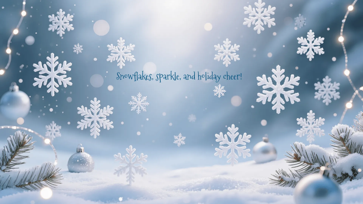 Snowflake Christmas Background Template