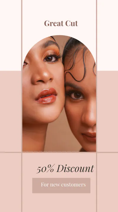 Free Hair Salon Promotion Instagram Story Template to Edit Online