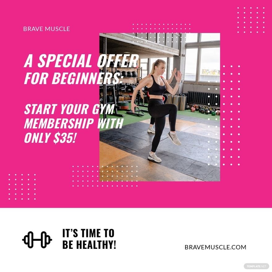 Fitness Promotion Instagram Post Template