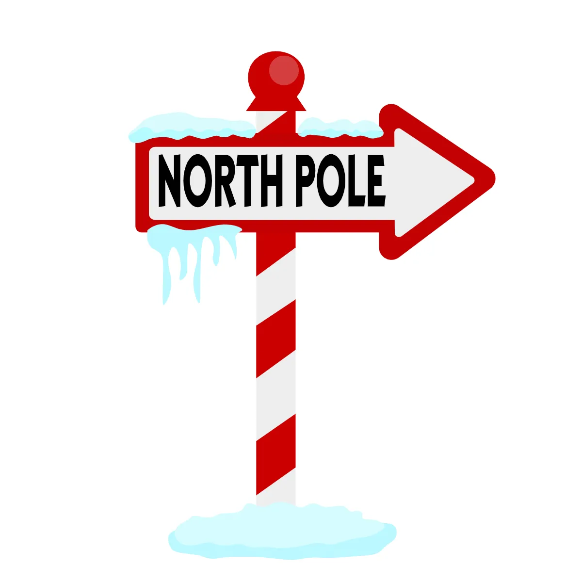 Free North Pole Sign Clipart Template to Edit Online
