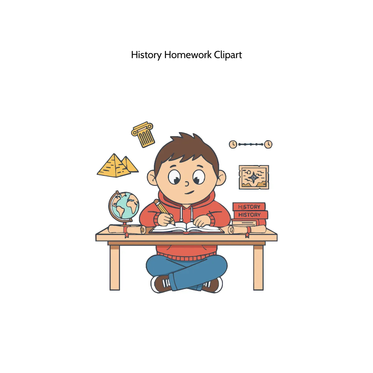 Free History Homework Vector Clipart (PNG, SVG) to Edit Online