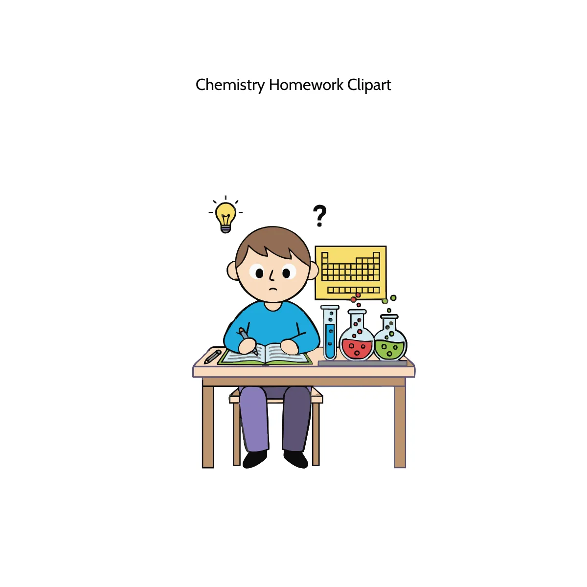 Free Chemistry Homework Vector Clipart (PNG, SVG) to Edit Online