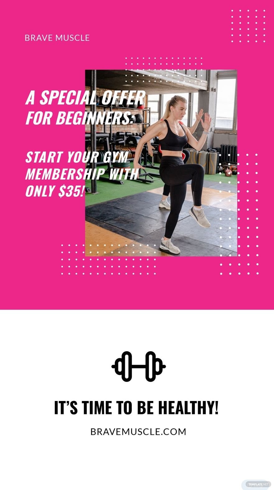 Fitness Promotion Whatsapp Post Template